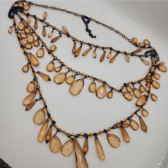 Joan Rivers 3 Row Sparkling Teardrops 26" Necklace w/ 3" extender NWOT - Picture 8 of 16